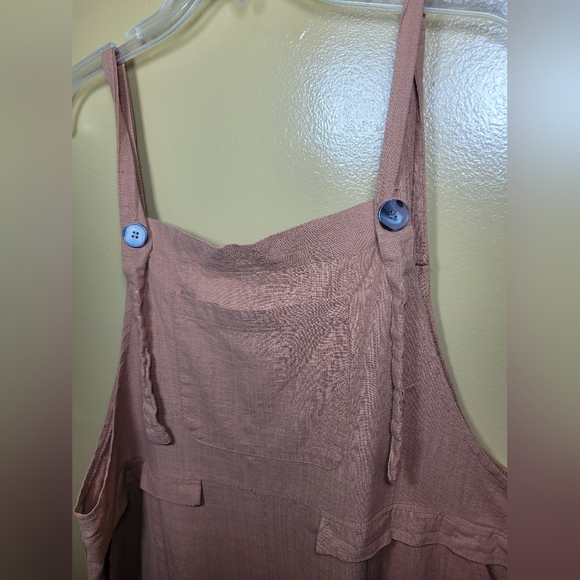 Fashion Classic Fashion Collection Linen Blend Lagenlook Minimalist Overalls - Picture 9 of 9